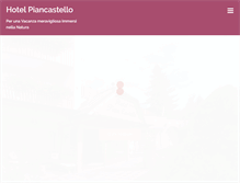 Tablet Screenshot of hotelpiancastello.com